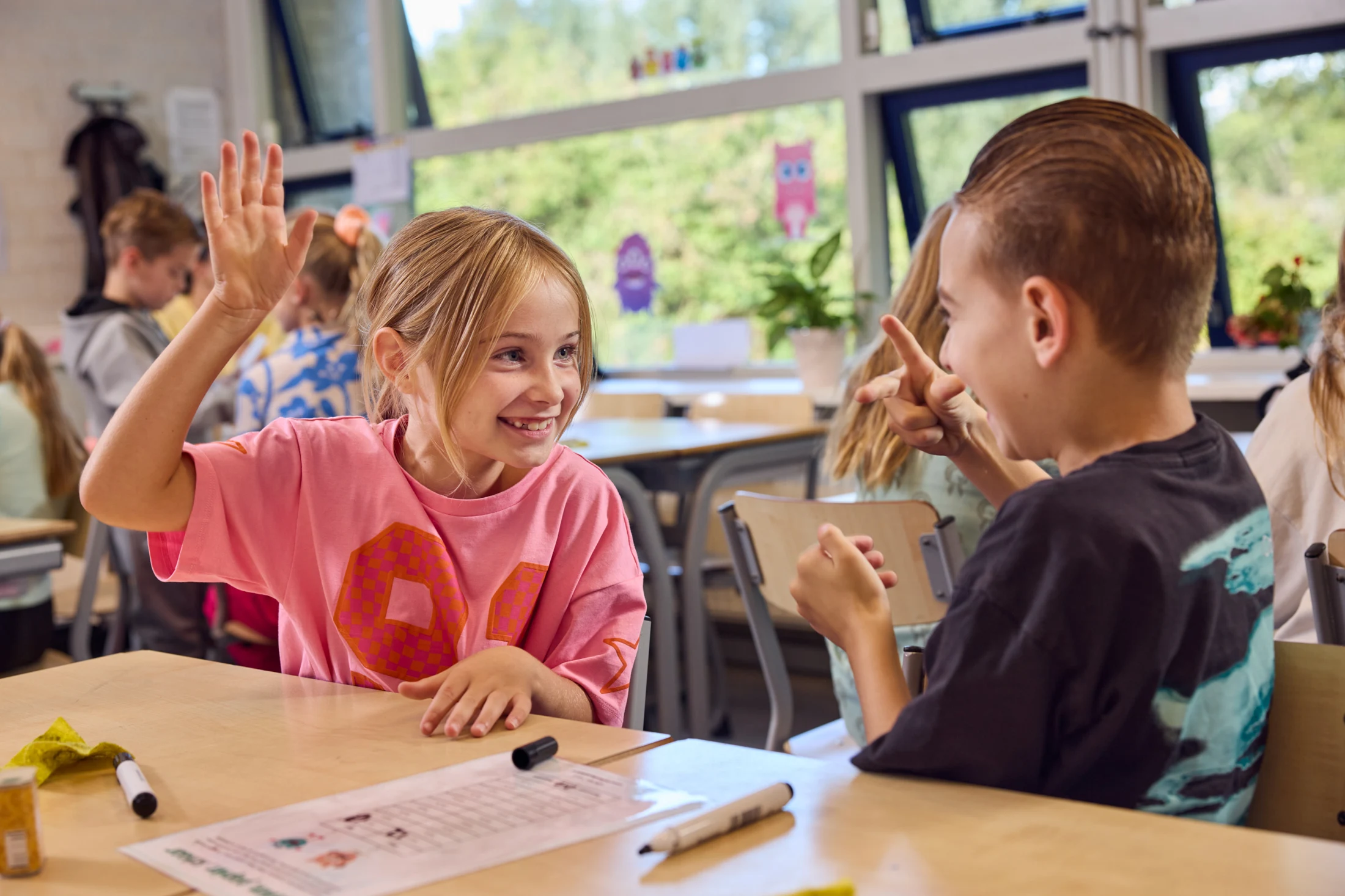 Leerlingen in de klas